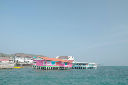 Landscape house at the River Koh Lan, Thailand の写真素材