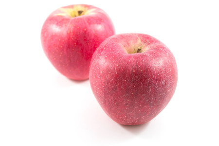 Red ripe applesの写真素材