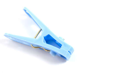 Clothespin isolated on white backgroundの写真素材