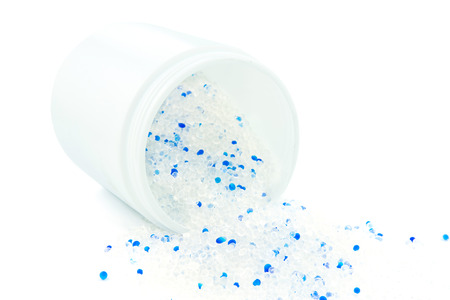 Silica gel on white background