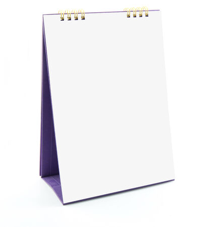 Desk Calendar isolated on whiteの写真素材
