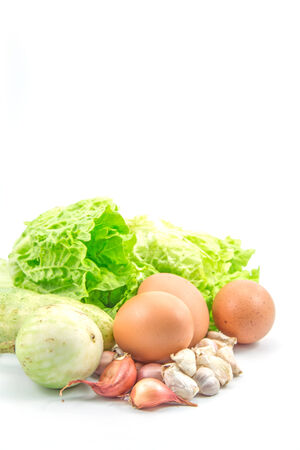 Healthy Food with Eggs, Vegetables Healthy Diet full of Antioxidants and Vitamins foodの写真素材