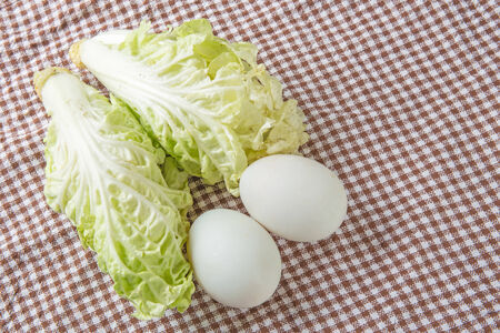 Healthy Food with Eggs, Vegetables Healthy Diet full of Antioxidants and Vitamins foodの写真素材