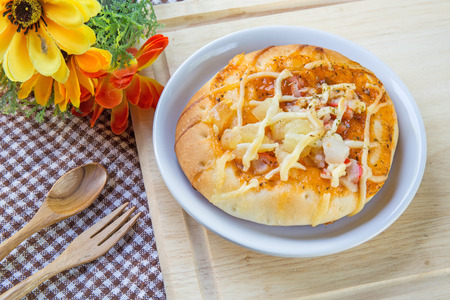 Pizza with crab.の写真素材