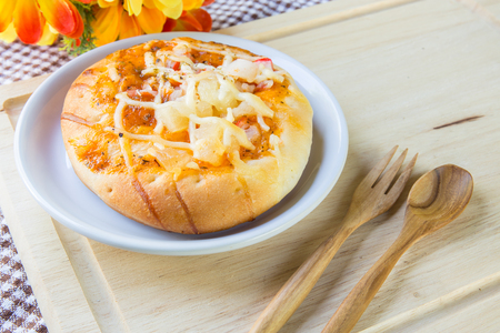 Pizza with crab.の写真素材