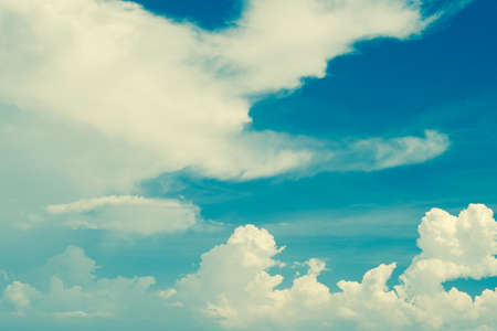 blue sky with cloud closeupの写真素材