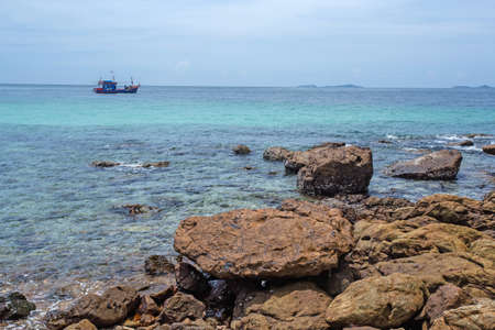 seascape of koh larn thailand in summerの写真素材