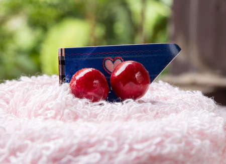 towels and decorationの写真素材