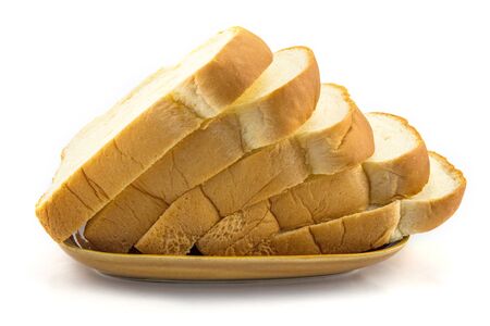 bread on white background