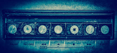 Cassette deck, play record buttonの写真素材