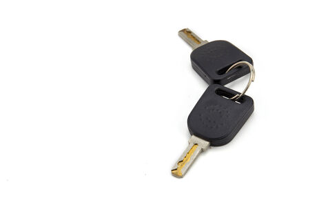 key isolated on white backgroundの写真素材
