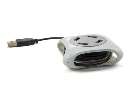 Usb hub on a white background.の写真素材