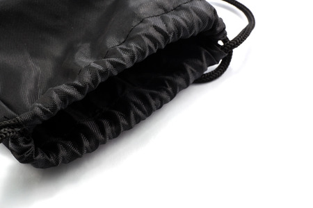 Black photo knapsackの写真素材