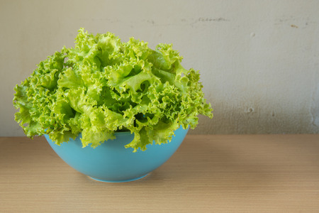 Fresh lettuce in a bowlの写真素材