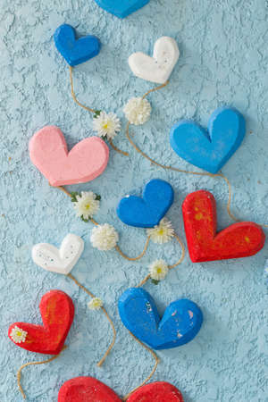 texture heart wallの写真素材