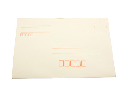 Envelope document on white backgroundの写真素材