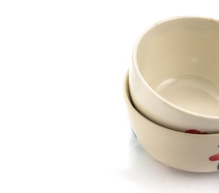 ceramic mug on white backgroundの写真素材