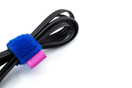 Straps for easy wiring. And can be reused many times.の写真素材