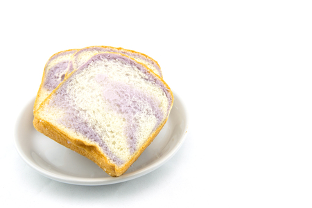 slice bread isolated on white backgroundの写真素材