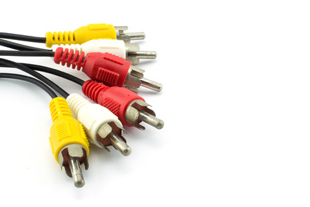 AV cable isolated on white background.の写真素材