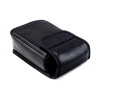 Small photo camera in a caseの写真素材