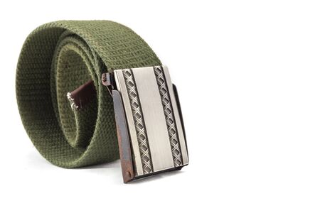 fabric belt for men on white background.の写真素材