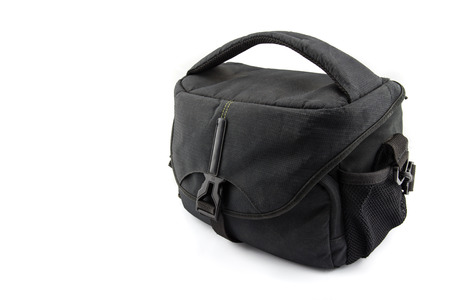 bag camera isolated white backgroundの写真素材