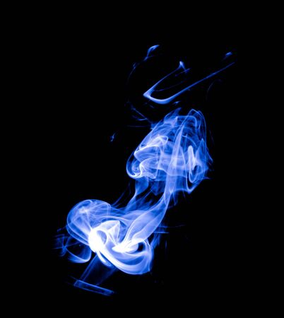 Abstract smoke isolated on blackの写真素材