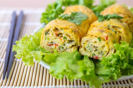 homemade egg rolls, vegetarian food