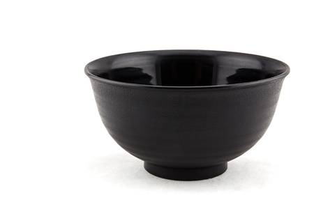 black bowl on white backgroundの写真素材