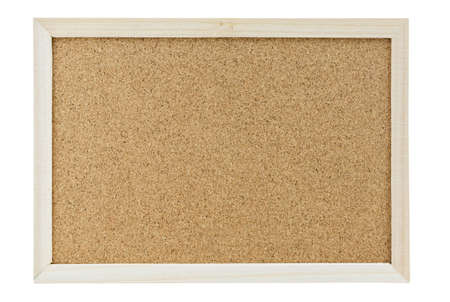 Color shot of a brown cork board in a frame.の写真素材