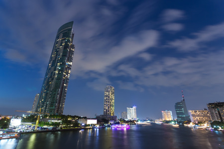 Sa phan Taksin Station, Taksin Bridge Thailandの写真素材