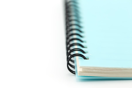 notebook on white backgroundの写真素材