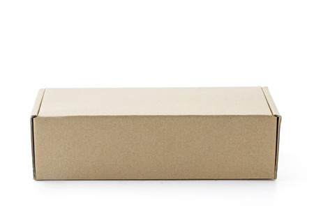 Cardboard Box isolated on a white background, clipping part