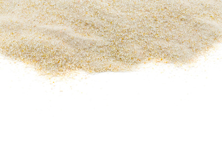 pile desert sand isolated on white backgroundの写真素材