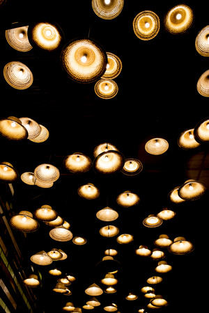 lights from the ceiling backgroundの写真素材