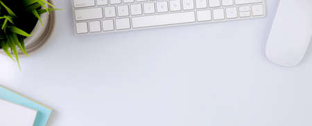 Work from home concept, protection pandemic of covid-19 with quarantine and work at home, communication and internet, social distancing for protective with infection of coronavirus, banner website.の写真素材