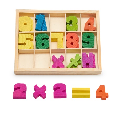 Wooden numbersの写真素材