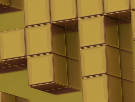 The close up of a gold mazeの写真素材