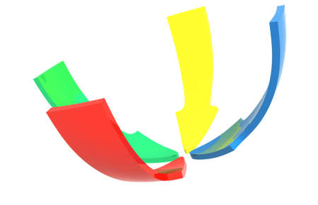 Close up of a color arrowの写真素材