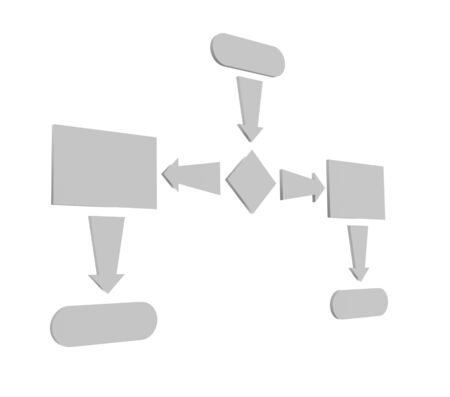 3d scheme isolated on a white backgroundの写真素材