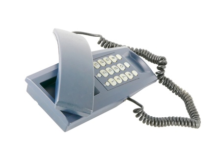 Stationary phone isolated on a white backgroundの写真素材