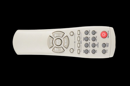 person holding the remote control isolated on a white background