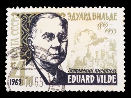 USSR - CIRCA 1965: A stamp printed in the USSR, shows A. Vilde 1865-1933, circa 1965