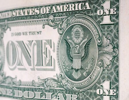 american dollar isolated on a white backgroundの写真素材