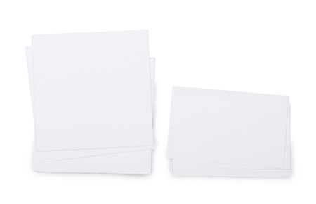 Stack white paper isolated on a white backgroundの写真素材