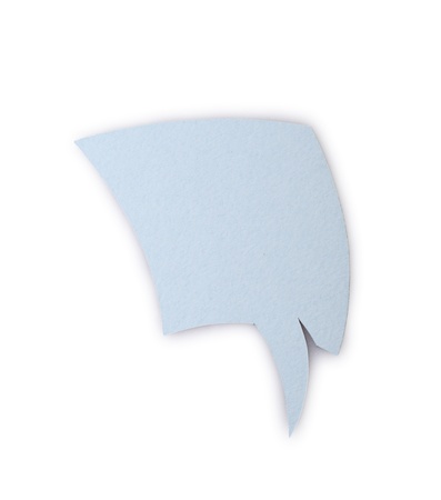 The paper speech bubble isolated on a white backgoundの写真素材