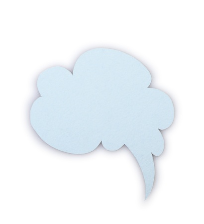 The paper speech bubble isolated on a white backgoundの写真素材