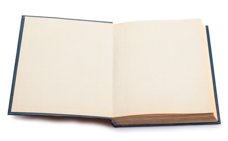open old book isolated on a white backgroundの写真素材