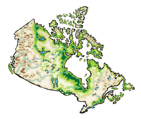 Canada Map Vector Illustration isolated on a white backgroundのイラスト素材